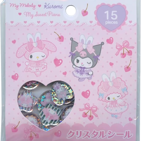 サンリオ マイメロディ・クロミ・マイスウィートピアノ クリスタルシール ピンク