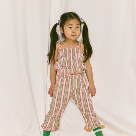 【Misha&Puff】 RUFFLE PEDAL PUSHER (AURA VAQUERO STRIPE)