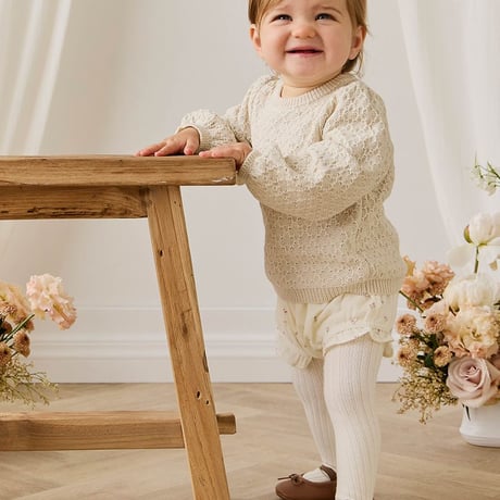 【 Jamie kay 】 JBFP262003 ﾓｽﾘﾝﾌﾞﾙﾏ Willow Rose OWHT（size 70~90）