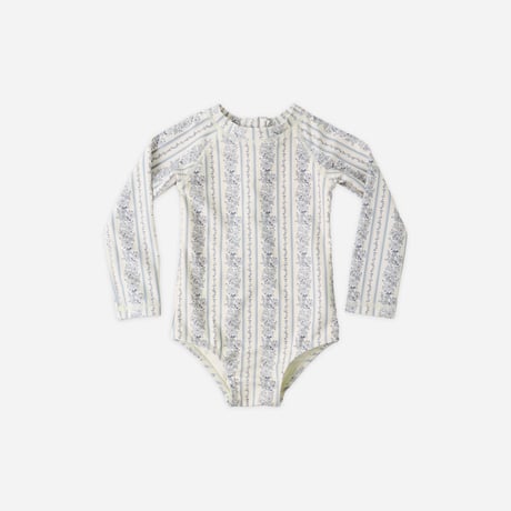 【 Rylee + Cru 】DELPHINE RASHGUARD ONE-PIECE || BLUE FLORAL