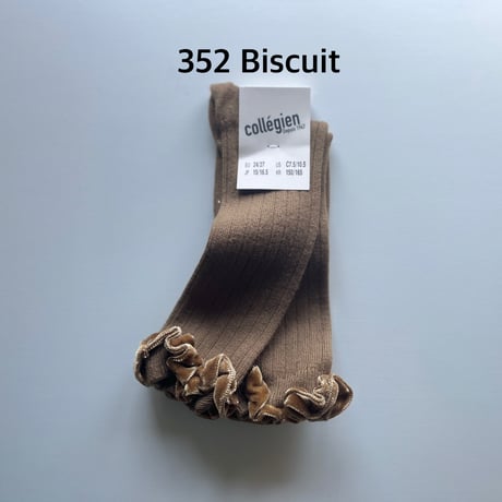 【 Collegien 】2978 CLOTHIDE - Velvet-trim Ribbed Knee-high Socks