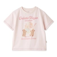 【 gelato pique 】 PKCT262428 KIDSｱｲｽｸﾘｰﾑﾍﾞｱﾜﾝﾎﾟｲﾝﾄT  PNK（size 90~120）