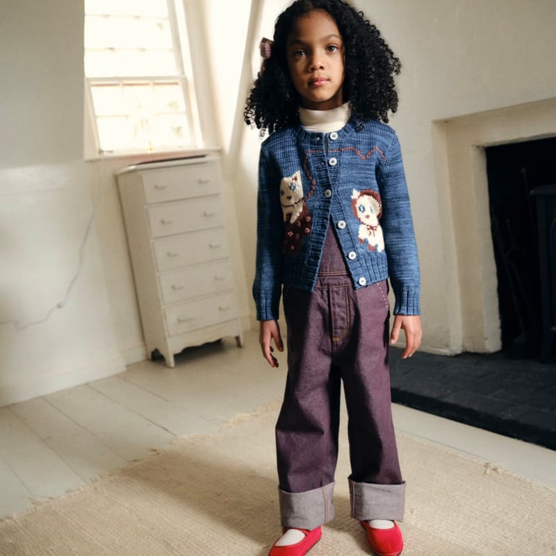 Misha&Puff】Three Little Kittens Cardigan (Blue