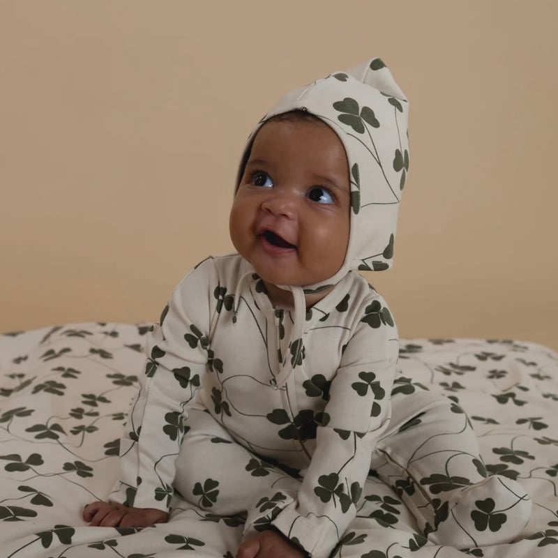 organiczoo】 Clover Zip Sleepsuit Undyed | MIK