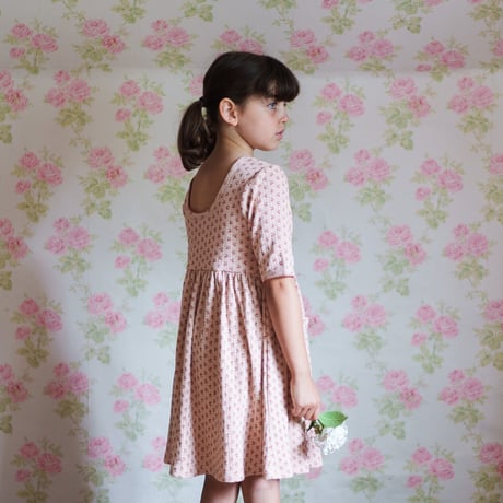 【 little cotton clothes 】June Pointelle Dress in Tulip Floral