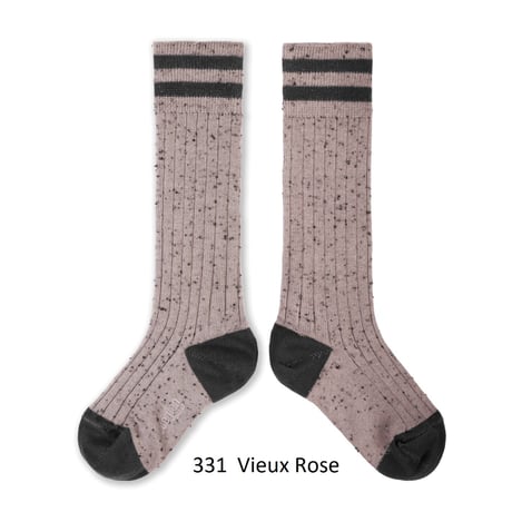 【collegien】8570 Noa - Ribbed Nepp Varsity Knee-high Socks