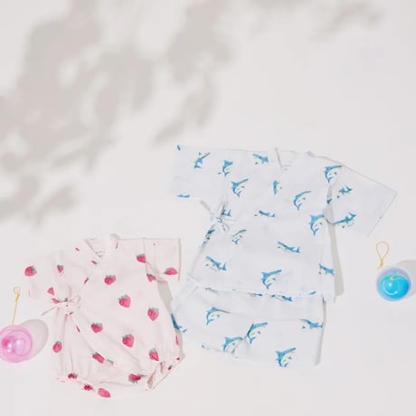 【 gelato pique 】 PKFT262411 KIDS甚平 BLU（size 90~110）