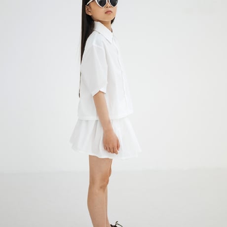 Drop1【Repose AMS】 boxy blouse-crips white