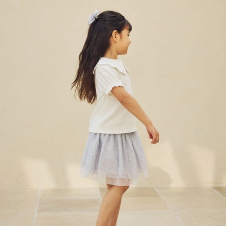 【 Jamie kay 】 JKCP262903 ﾌﾗﾜｰPTﾁｭｰﾙｲﾝﾊﾟﾝ付きｽｶｰﾄ LBLU（size 80~120）