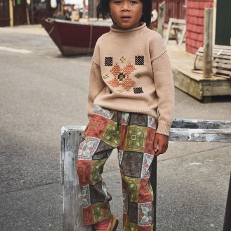 【Misha&Puff】Cross Stitch Simple Sweater (Patina)