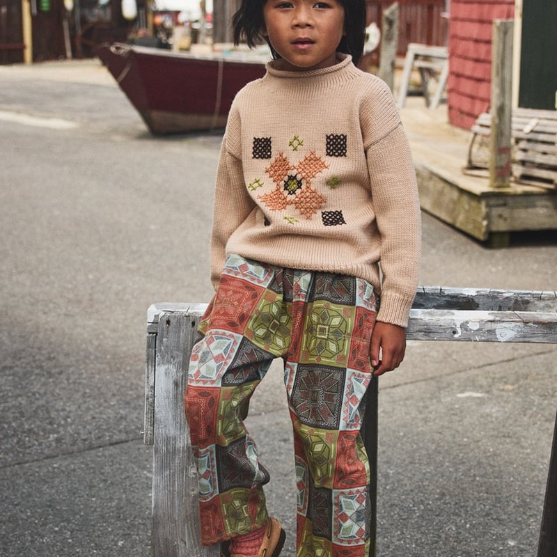 Misha&Puff】Cross Stitch Simple Sweater (Patina