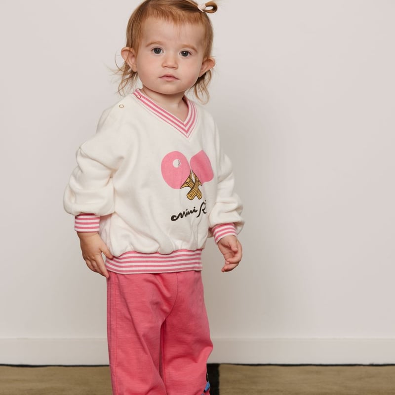 MINI RODINI 】Table tennis sp striped rib swea