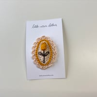【 little cotton clothes 】 Crochet Hair Clip Turip -Yellow