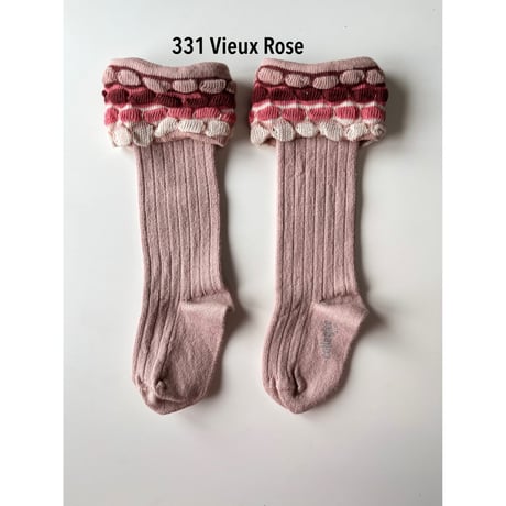アウトレット【Collegien 】2969 Steph - Knee-high Socks with Gadroon Knit Folded Cuff
