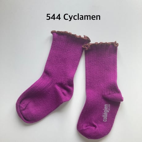 【Collegien】2965  Delphine - Lettuce Trim Socks