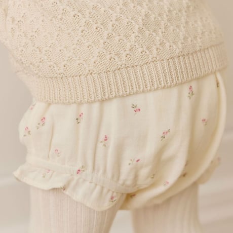 【 Jamie kay 】 JBFP262003 ﾓｽﾘﾝﾌﾞﾙﾏ Willow Rose OWHT（size 70~90）