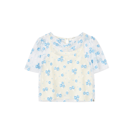 【The Animals Observatory】 SEAGULL KID BLOUSE - RAWWHITE