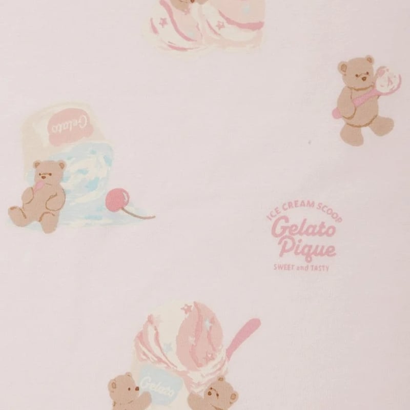 gelato pique 】 PBGG262527 BABYｱｲｽｸﾘｰﾑﾍﾞｱ柄ﾌﾞﾗﾝ