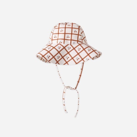 【 Rylee + Cru 】FLOPPY SWIM HAT || CHERRY CHECK
