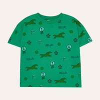 【The Campamento】 Horses Allover Oversized T-shirt - GREEN