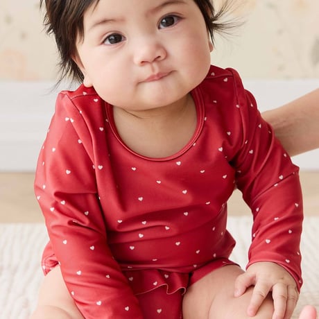 【 Jamie kay 】 JKGO262099 ｽｲﾑ上下ｾｯﾄ Mon Amour Red （size 80~120）