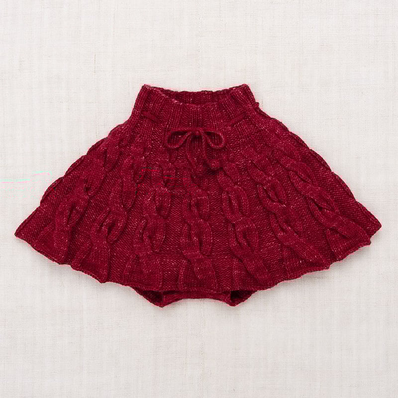 スカート misha & puff cable skirt 6Y Misha&Puff】Cable Skating Skirt-608 Berry | MIK