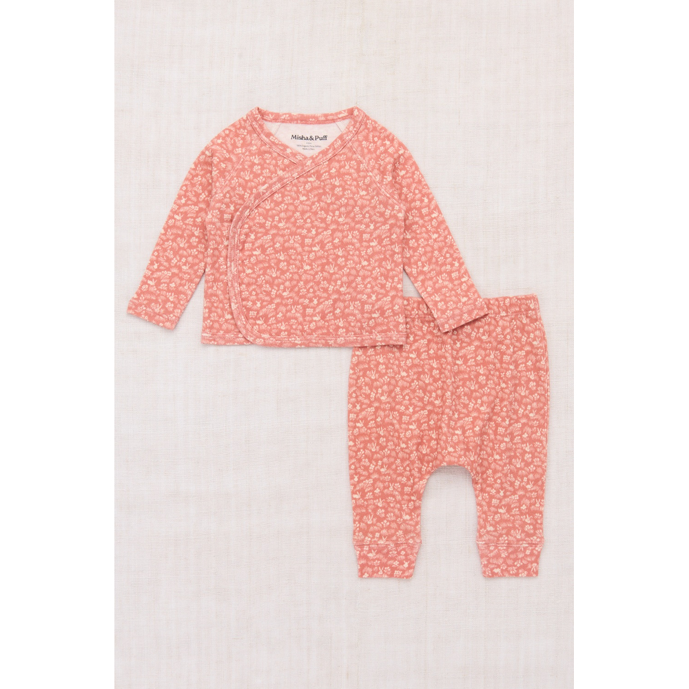 almitratattva ベビーラップ　サイズ3 程　Jhelum ピンク Misha&Puff】Baby Wrap Set (Rosewood Bunny Meado