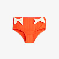 【 MINI RODINI 】High waisted bow swim pants - Red