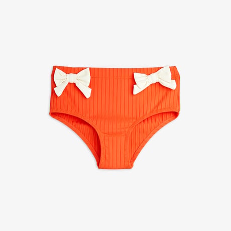 【 MINI RODINI 】High waisted bow swim pants - Red