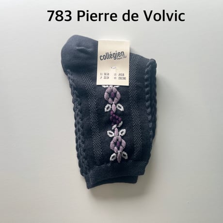 【 Collegien woman 】2652 Magnolia - Jacquard Flower Ankle Socks