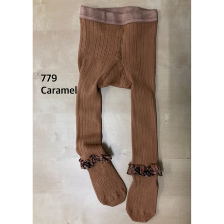 【 Collegien 】6003 Adelaïde - Tartan Ruffle Ribbed Tights