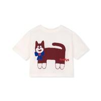 Misha&Puff】DOG COLLAGE RIGER TEE (MARZIPAN) |
