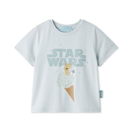【 gelato pique 】STAR WARS　キッズワンポイントTシャツ  CRMクリーム/MNTミントブルー