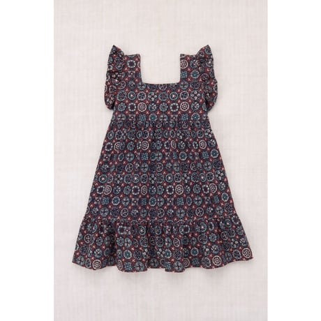 【Misha&Puff】Ruffle Sleeve Dress (Madder Root Folk Tile)
