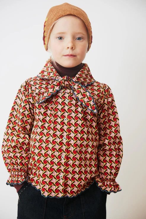 Misha&Puff】Miki Top -044 Berry Lattice | MIK & CO