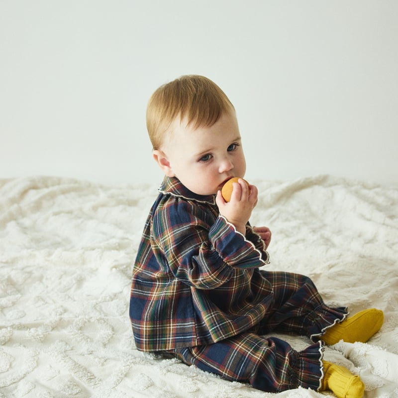 ボトムス・スパッツ misha and puff zuzu pant 5y ink plaid misha and