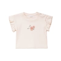 【 Jamie kay 】 JKCT262904 ﾌﾗﾜｰPTﾁｭｰﾙﾓﾁｰﾌTｼｬﾂ PNK（size 90~120）