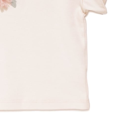 【 Jamie kay 】 JKCT262904 ﾌﾗﾜｰPTﾁｭｰﾙﾓﾁｰﾌTｼｬﾂ PNK（size 90~120）
