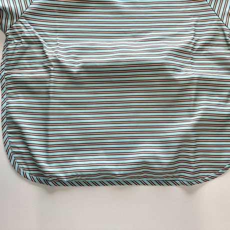 【mik＋】Original Raglan Sleeve Apron - Chocolate  Mint Stripe（S/M/L）