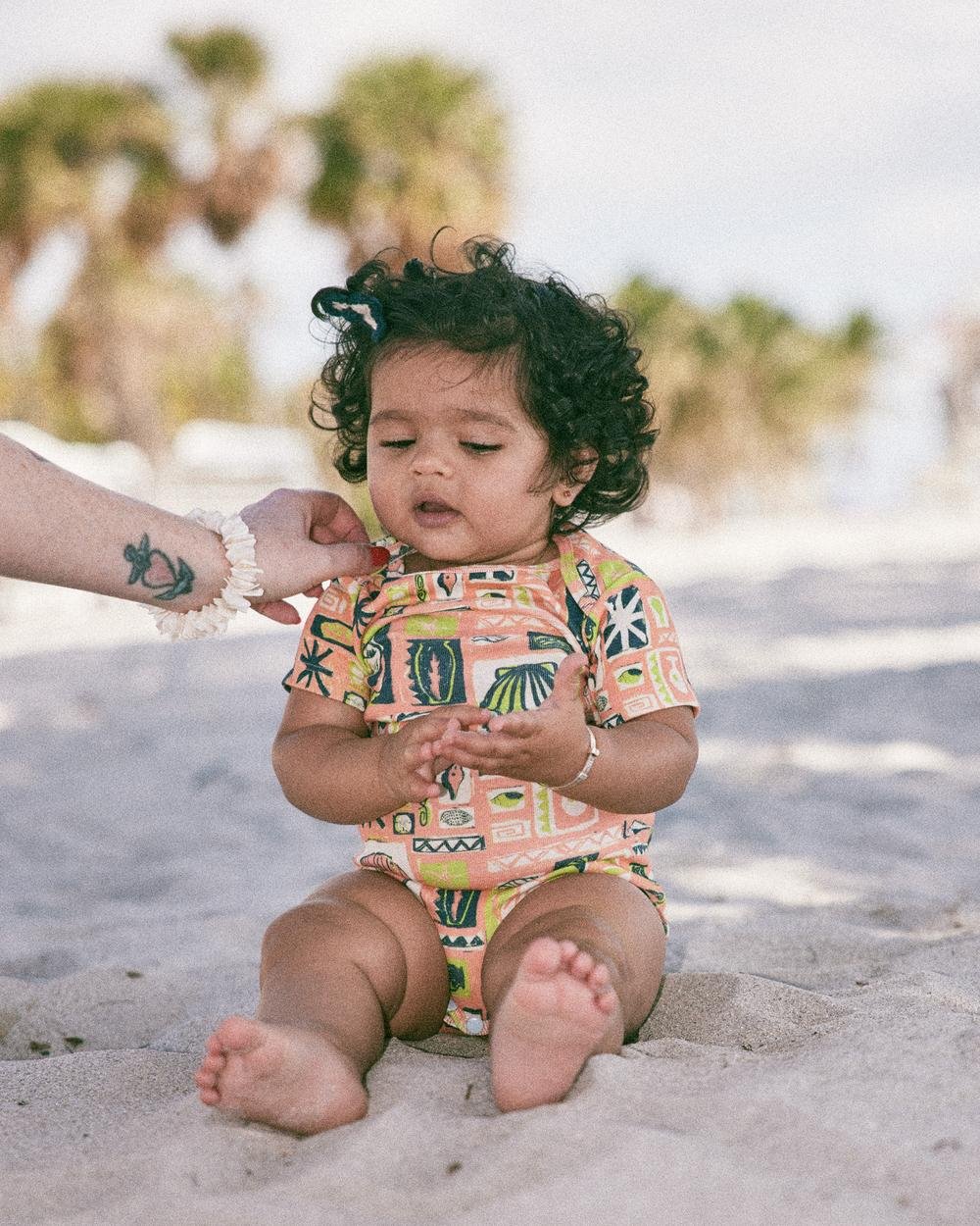 トップス Baby Short Sleeve Lap Onesie(70) misha&puff Baby Short Sleeve Lap Onesie