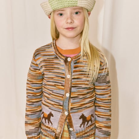 【Misha&Puff】 HORSE TROT CARDIGAN (VIOLA SPACE DYE)