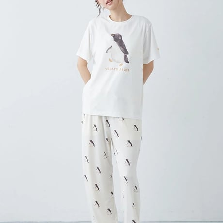 【 gelato pique 】 PWCT262278  接触冷感ｼｰｱﾆﾏﾙ柄ﾜﾝﾎﾟｲﾝﾄT YEL
