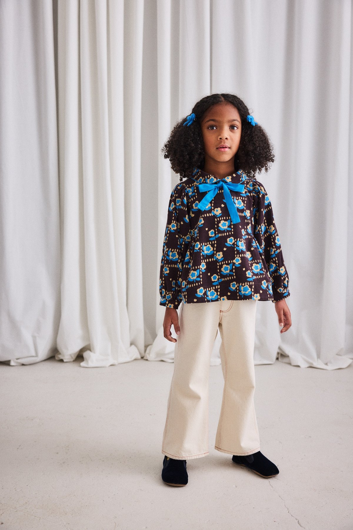 Misha&Puff】Corduroy Zora Blouse (Raisin Window