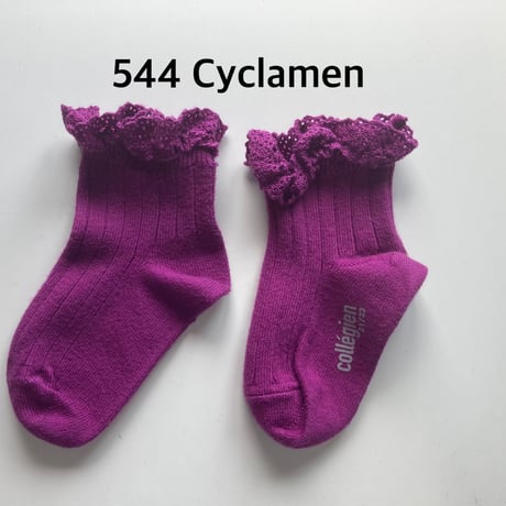 【Collégien】3455 Lili - Lace Trim Ribbed Ankle Socks