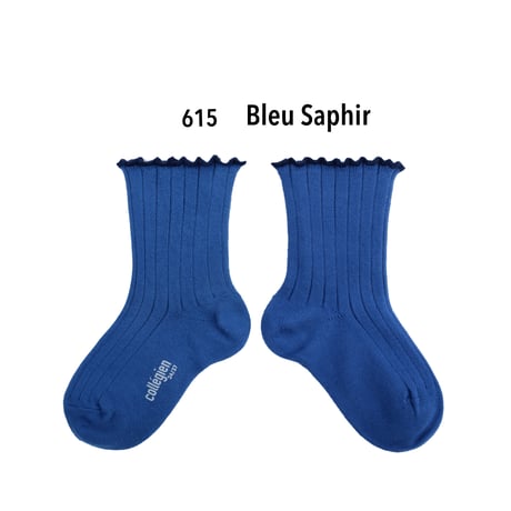 【Collegien】2965  Delphine - Lettuce Trim Socks