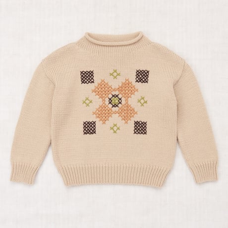 【Misha&Puff】Cross Stitch Simple Sweater (Patina)