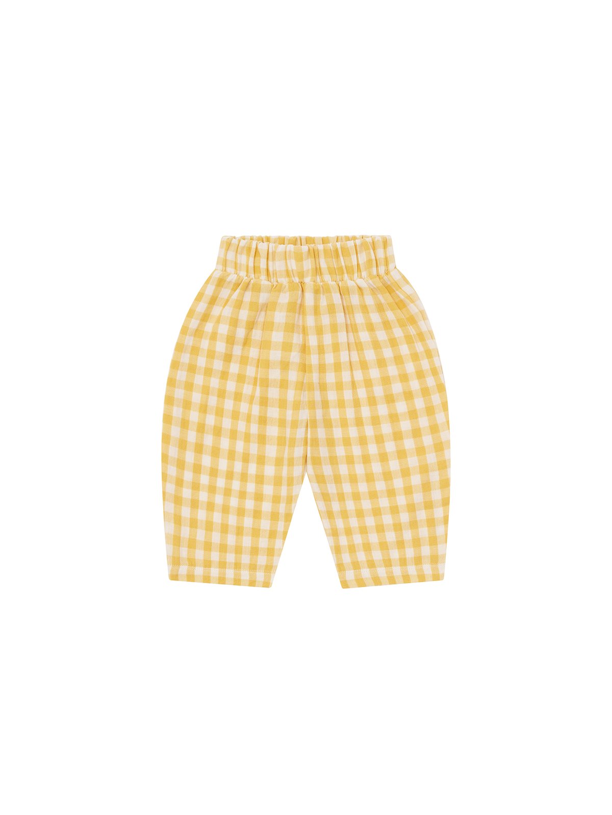 organic zoo】 Honeycomb Gingham Fisherman Pants