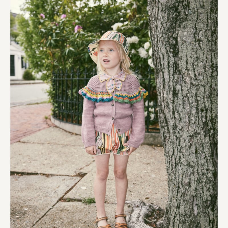 Misha&Puff】Crochet Joya Cardigan/ Plum Petal |