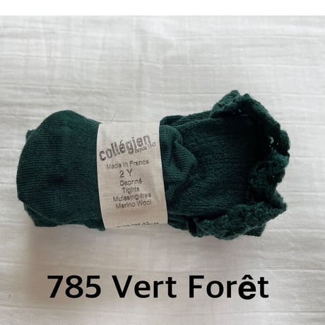 【Collegien】6103 Daphné-  Pointelle Merino Wool Tights with Merino Lace