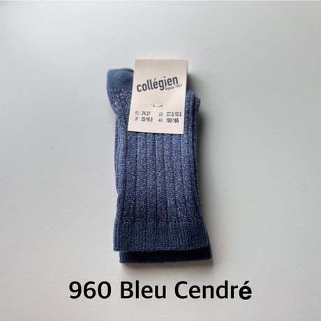 【 Collegien 】6060 Victoire - Glitter Ribbed Crew Socks